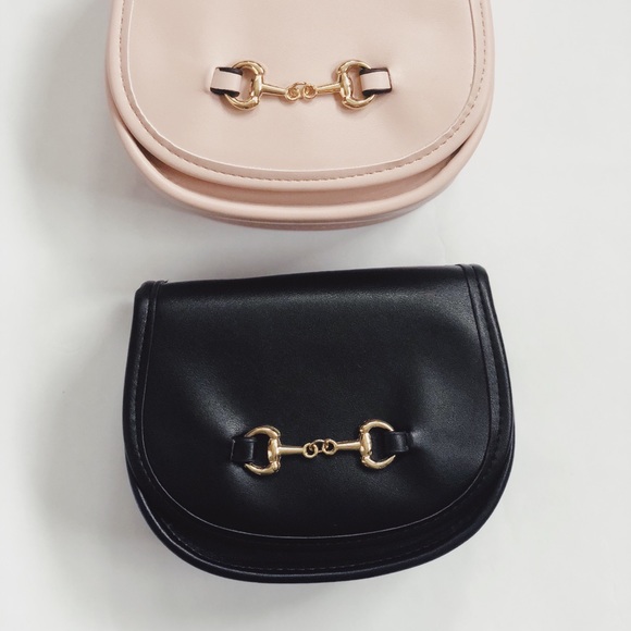 🆕Poppy Black Vegan Leather Belt Bag Fanny Pack - Picture 2 of 7